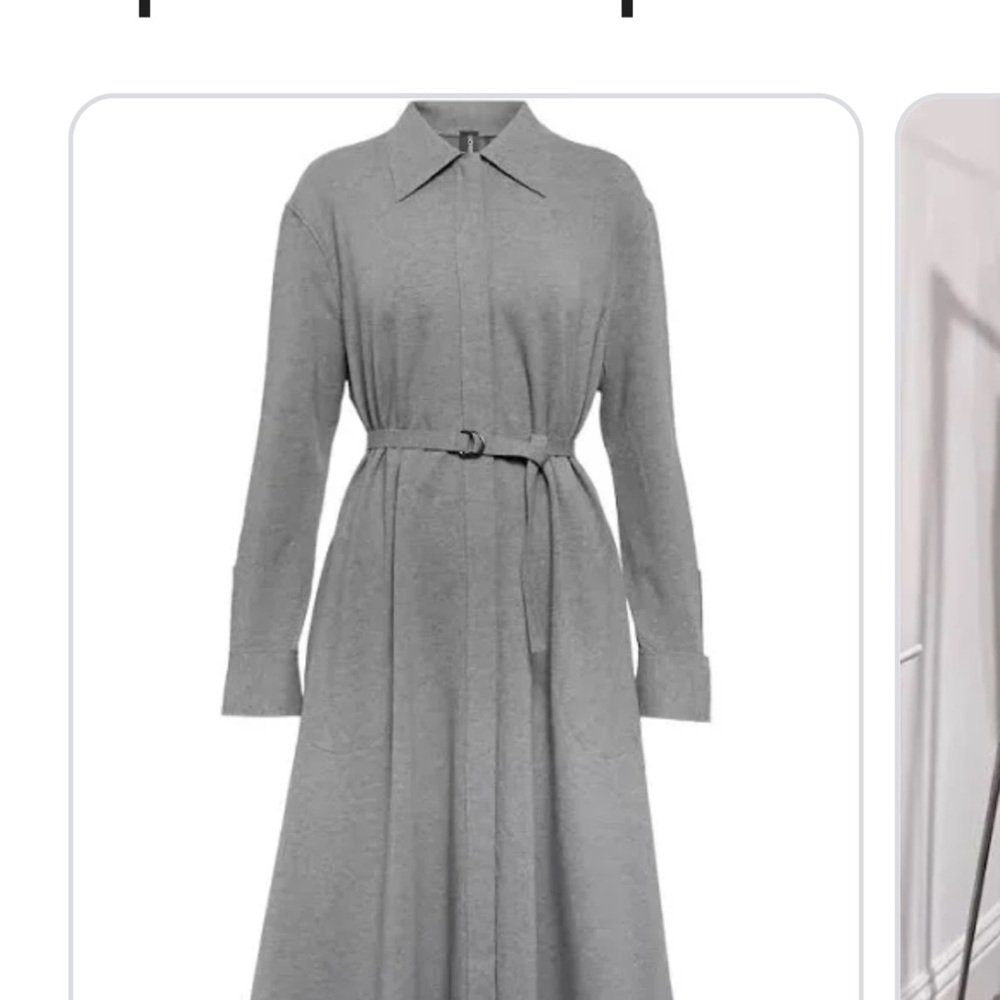 Norma Kamali Black Long Sleeve Dress with belt